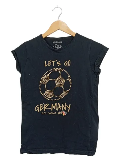 Staccato Kinder Fanshirt Fußball Gr. 164 Schwarz Freizeit