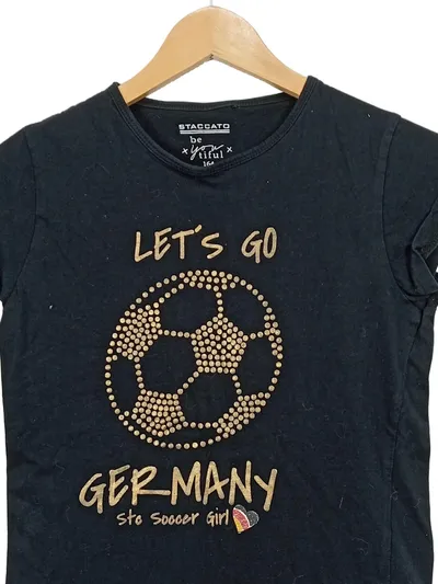 Staccato Kinder Fanshirt Fußball Gr. 164 Schwarz Freizeit