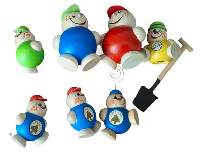DREGENO Holzfiguren Figuren Set Mehrfarbig Spielfiguren-Set Komplett Kinder