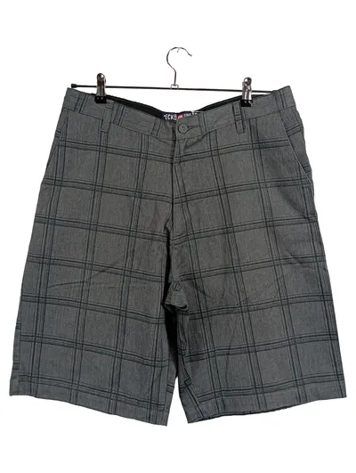 Ecko Unltd. Shorts Herren S Grau Kariert Streetwear Bermuda