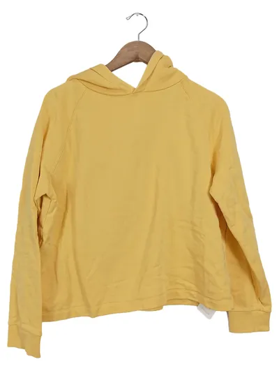 JUVIA Damen Kapuzenpullover Gelb Gr. 36/S Casual Hoodie Baumwolle