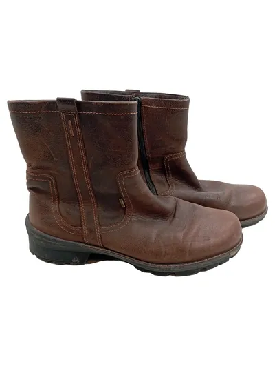 ECCO Damen Stiefeletten Braun Leder Gr. 41 Reißverschluss Casual