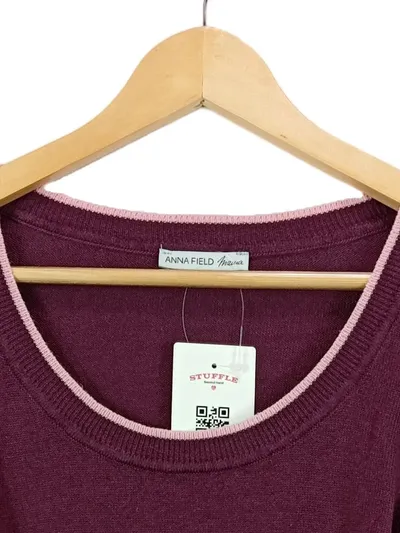 Anna Field Damen Pullover Gr. 38 Rot Casual Langarm