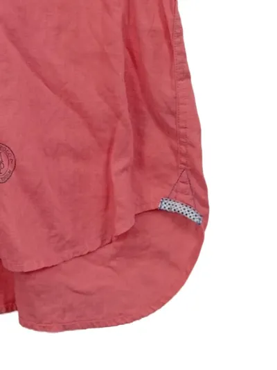 Marc O'Polo Herren Leinen Hemd Kurzarm Rot XL Casual Freizeit