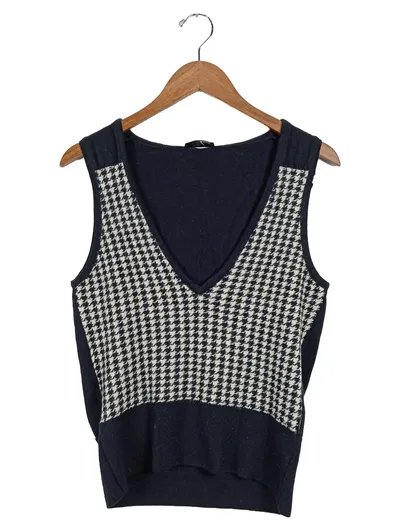 BRAX X & more Damen Pullunder Hahnentrittmuster Wolle Gr. 38/M Mehrfarbig