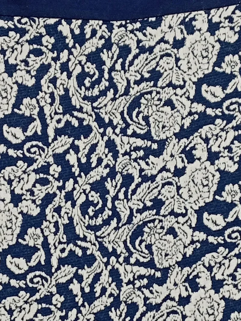 Anna Field Damen Minirock Gr. 44 Blau Weiß Blumenmuster Elegant 2