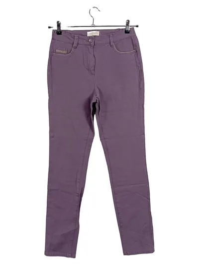 Judith Williams Damen Stoffhose Gr. 36 Lila Stretch Casual Hose