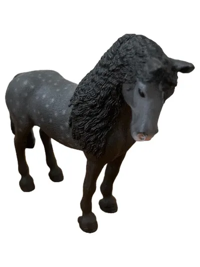 Schleich Knabstrupper Hengst Pferd Spielfigur Grau 11 cm