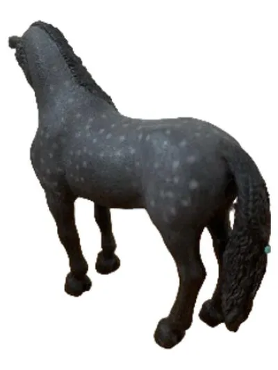 Schleich Knabstrupper Hengst Pferd Spielfigur Grau 11 cm