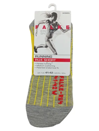 FALKE RU4 Short Damen Laufsocken Gr. 41-42 Grau Running Sportsocken