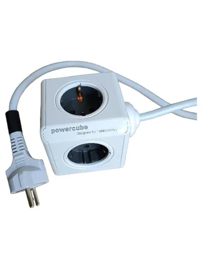 Allocacoc PowerCube Steckdosenwürfel Mehrfachstecker Weiß