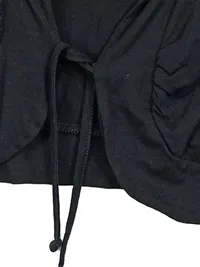 BPC Damen Bolero Wickeljacke Strickjacke Gr. 32/34 Schwarz Viskose Casual 2