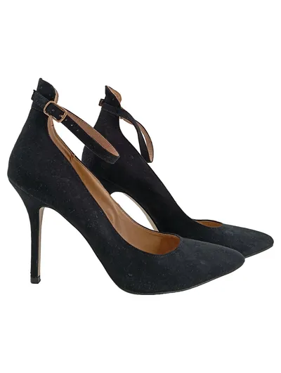 LA STRADA Damen Pumps Knöchelriemen Schwarz Gr. 39 Elegant High Heels