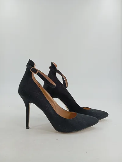 LA STRADA Damen Pumps Knöchelriemen Schwarz Gr. 39 Elegant High Heels