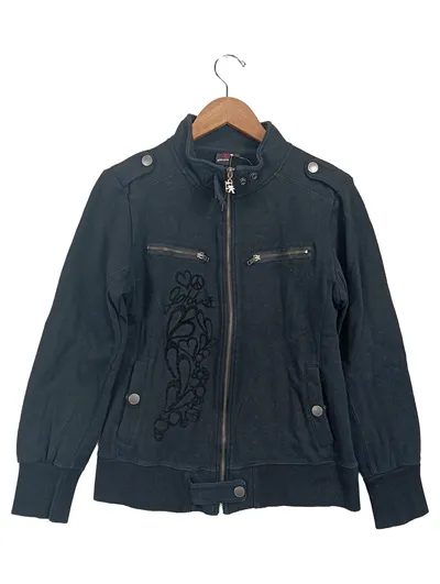 Gotcha Damen Bomberjacke Gr. 40/L Schwarz Casual Baumwolle