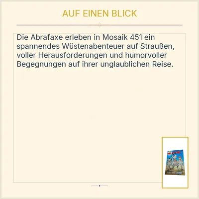 Mosaik 451 Juli 2013 Die unglaubliche Reise der Abrafaxe Feuer und Flamme
