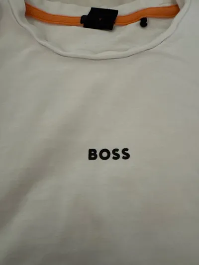 BOSS Herren T-Shirt weiß Gr. 46/S Casual Logo-Print Baumwolle