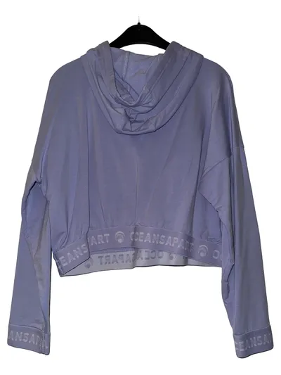 OCEANSAPART Damen Kapuzenpullover Hoodie Gr. 38/M Lila Casual Modal