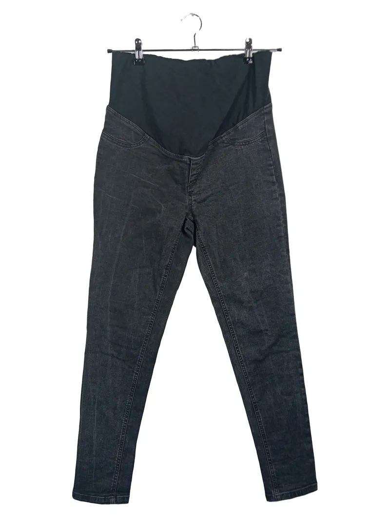 Vertbaudet Umstandsjeans Damen Gr. 42 Grau Überbauchbund Schwangerschaft 1