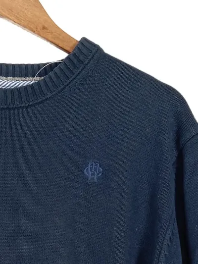 McNeal Herren Pullover Blau Gr. 50/L Baumwolle Casual Langarm