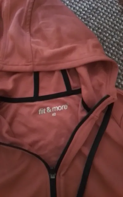 fit & more Damen Sweatjacke Kapuzenjacke Gr. 42/XL Rot Sportlich