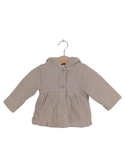 NEXT Baby Mädchen Leichte Jacke Kapuze Gr. 9 Monate / 74 Beige Casual