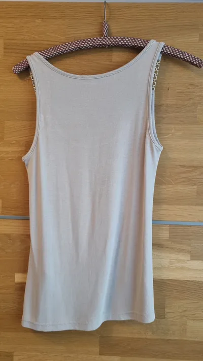 Morgan Damen Top Gr. 38/M Beige Elegant mit Ketten-Detail