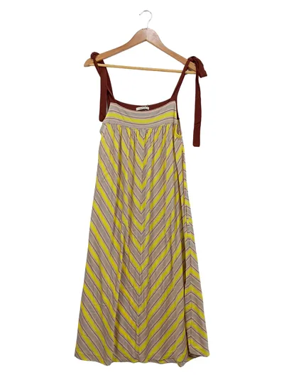 By Malene Birger Maxikleid Damen Gestreift Gr. L 75 Sommerkleid Mehrfarbig