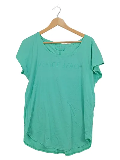 Venice Beach Damen Sport T-Shirt Türkis Gr. XL Kurzarm Fitness