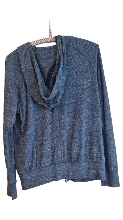 Nike Damen Sweatjacke Kapuzenjacke Grau Meliert Sportlich Gr. 38/M Logo