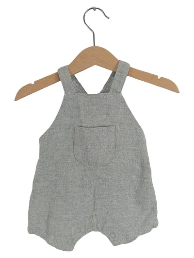 Chicco Baby Body Strampler Grau Gr. 50 Overall Kinder Jungen Mädchen