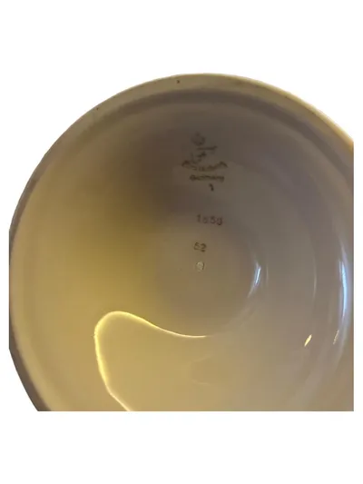 FÜRSTENBERG Porzellan Vase schlank weiß mit Goldrand 20 cm Klassisch