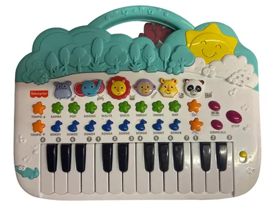 Fisher-Price Spielzeugklavier Kinder Keyboard Tierstimmen Musik Mehrfarbig