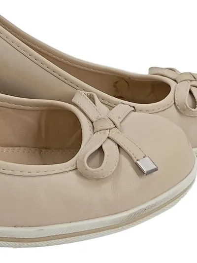 Clara Barson Ballerinas Damen Schuhe Gr. 38 Beige Klassisch Keilabsatz