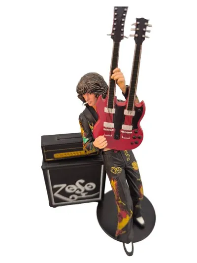 NECA Jimmy Page Figur Led Zeppelin Doppel Gitarre Sammlerstück 18cm Mehrfarbig