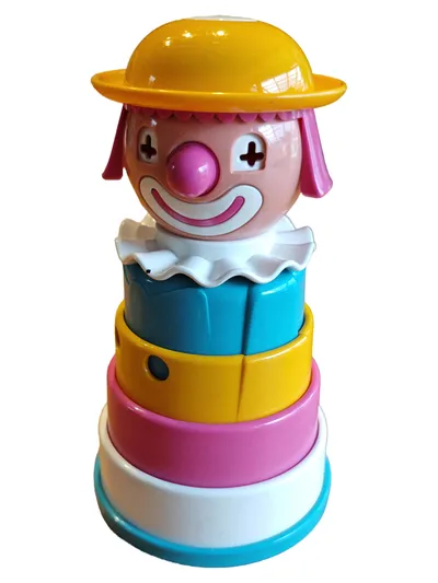 Fisher-Price Stapelturm Clown Baby Kleinkind Stapelspiel Mehrfarbig
