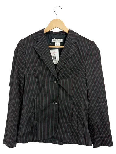 Ashley Brooke Damen Blazer Jacke Gr. 36/S Schwarz Gestreift Klassisch