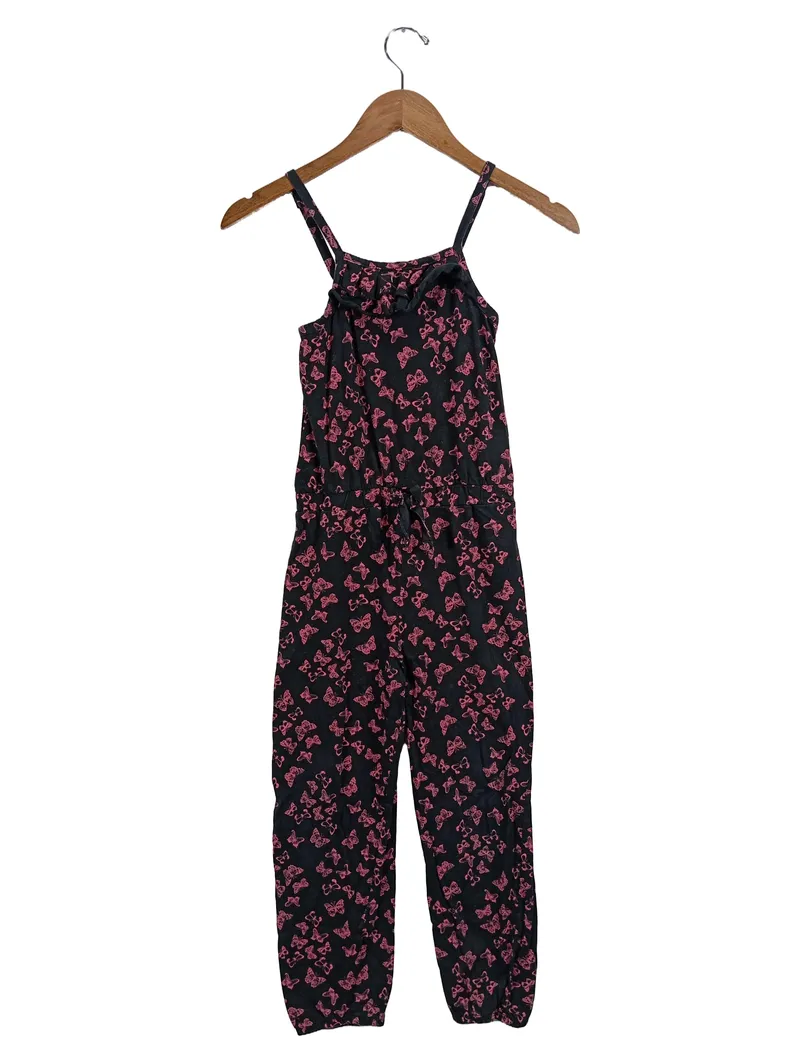 BONPRIX COLLECTION Kinder Jumpsuit Schmetterlingsmuster Gr. 128 1