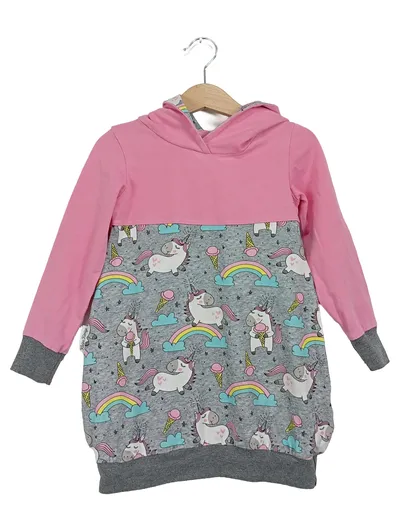 Kleine Könige Mädchen Freizeitkleid Einhorn Rosa Mehrfarbig Gr. 98/104