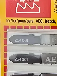 AEG Stichsägeblatt Set 5tlg. 75mm für Holz Metall Bosch Metabo Festo Flex 3