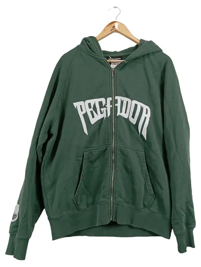 PEGADOR Herren Kapuzenpullover Streetwear Grün Gr. 46/S