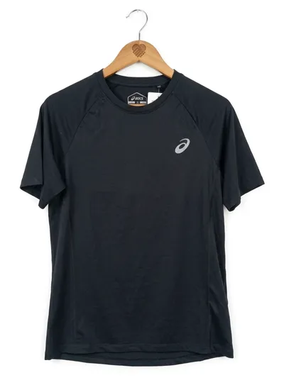 Asics Herren Sport Shirt Schwarz Größe L