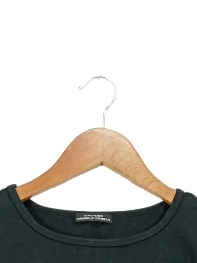 Strenesse Damen T-Shirt Gr. 38/M Schwarz Basic Baumwolle Elasthan