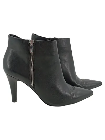 Belmondo Damen Stiefeletten Gr. 40 Schwarz Elegant Leder Stilettoabsatz