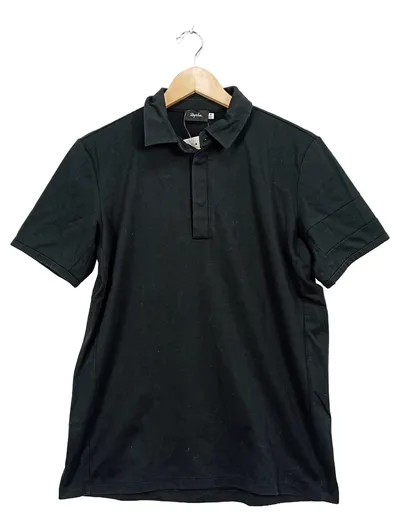 Rapha Herren Poloshirt Schwarz Gr. M Baumwolle Sportlich Kurzarm