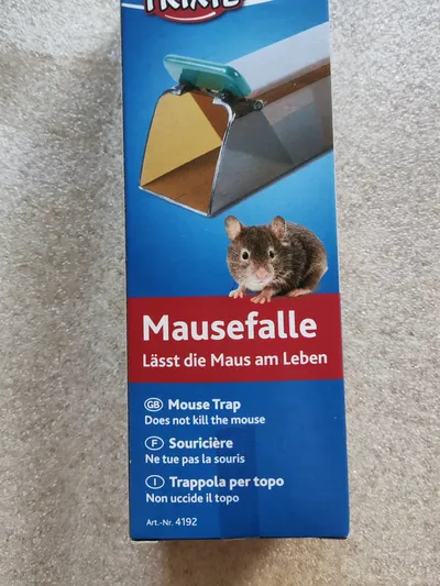 Trixie Mausefalle Lebendfalle 4192 Transparent Tierfreundlich Nagerfalle