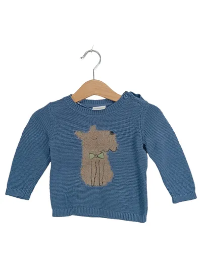 s.Oliver Kinder Strickpullover Gr. 62 Blau Casual mit Tiermotiv