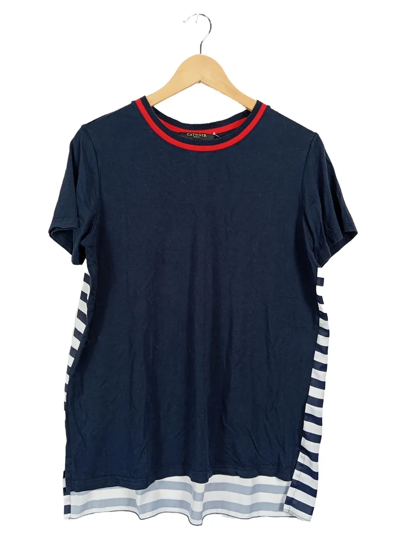 CATNOIR Damen T-Shirt Gr. S Blau Maritim Streifen Modal 1