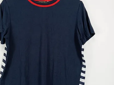 CATNOIR Damen T-Shirt Gr. S Blau Maritim Streifen Modal