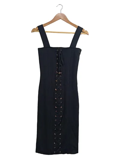 Michael Kors Cocktailkleid Damen Gr. 36/S Schwarz Elegant Schnürung